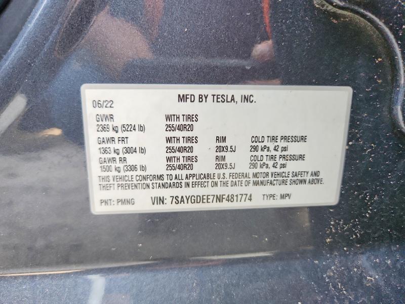 2022 TESLA MODEL Y — Фото 12 из 12