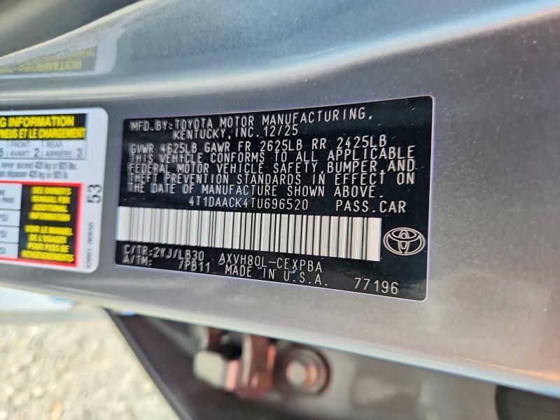 2026 TOYOTA CAMRY XSE — Фото 12 из 12