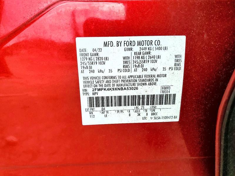2022 FORD EDGE TITANIUM — Фото 13 из 13