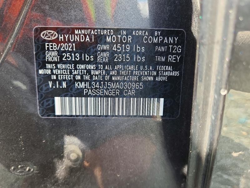 2021 HYUNDAI SONATA HYBRID SEL — Фото 13 из 13