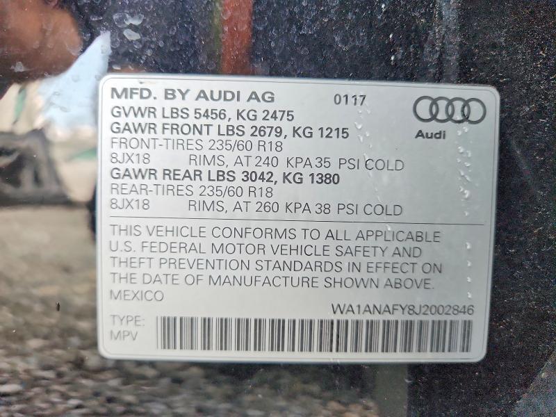 2018 AUDI Q5 PREMIUM — Фото 13 из 13