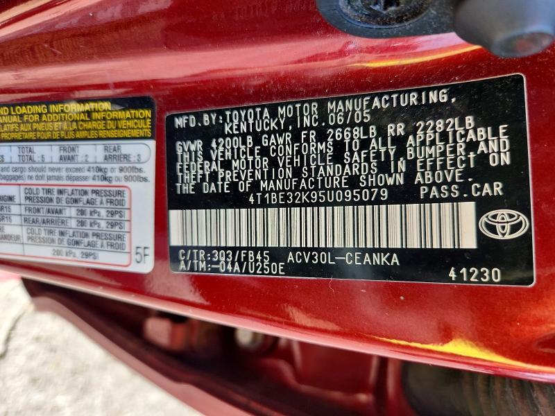 2005 TOYOTA CAMRY LE — Фото 12 из 12