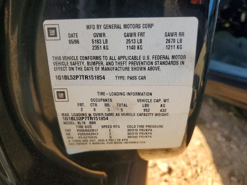 1G1BL52P7TR151854 1996 CHEVROLET CAPRICE / IMPALA photo no. 12
