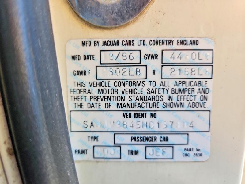 1987 JAGUAR XJSC HE — Фото 12 из 12