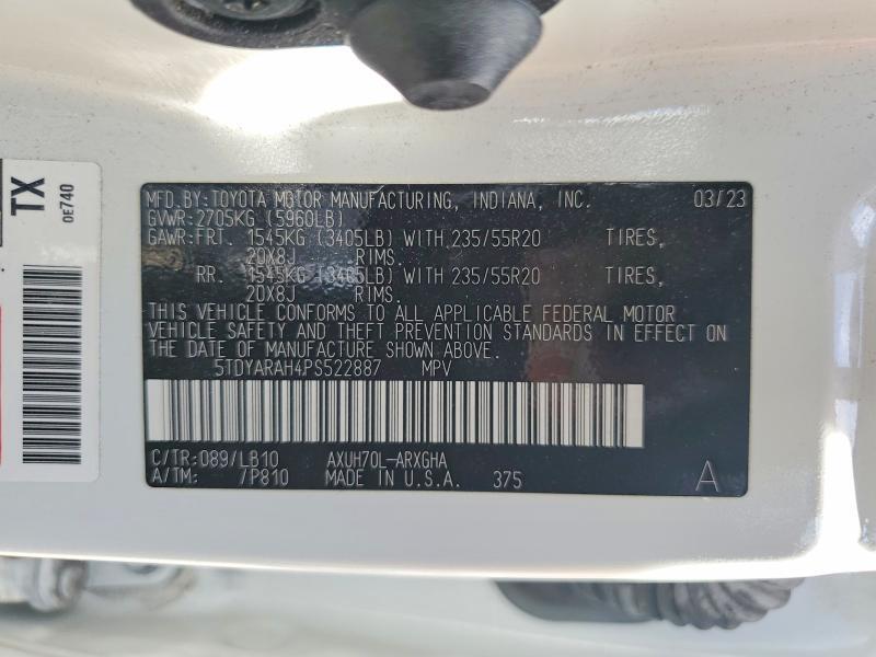 2023 TOYOTA HIGHLANDER HYBRID LIMITED — Фото 14 из 14