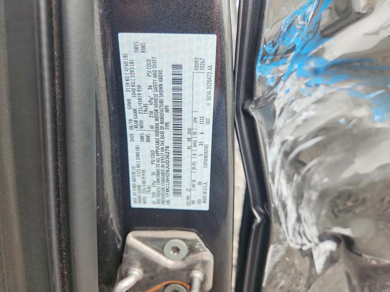 1FMCU9HD9JUD36278 2018 FORD ESCAPE photo no. 12