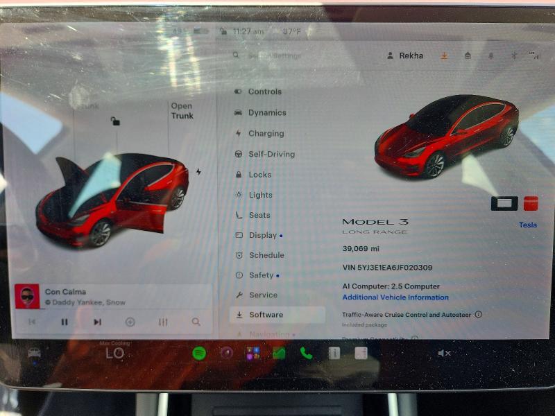 5YJ3E1EA6JF020309 2018 TESLA MODEL 3 photo no. 9