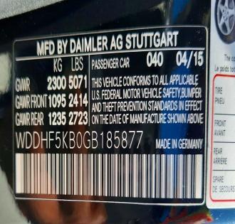 WDDHF5KB0GB185877 2016 MERCEDES-BENZ E photo no. 12