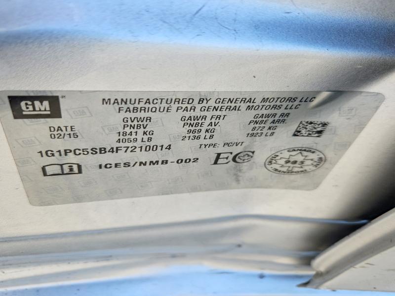 1G1PC5SB4F7210014 2015 CHEVROLET CRUZE photo no. 12