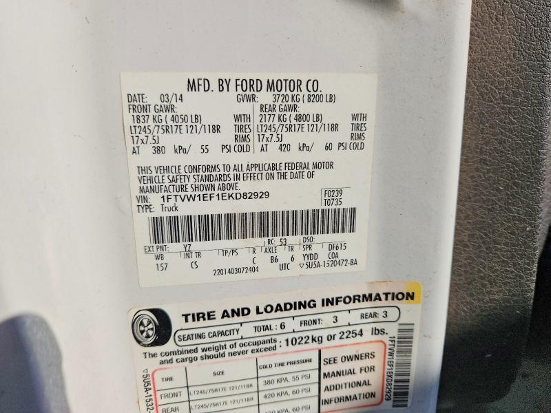 1FTVW1EF1EKD82929 2014 FORD F150 photo no. 12