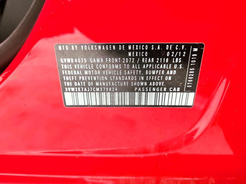 2012 VOLKSWAGEN JETTA BASE — Фото 12 из 12