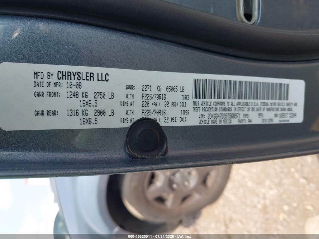 3D4GG47B99T568971 2009 DODGE JOURNEY photo no. 9