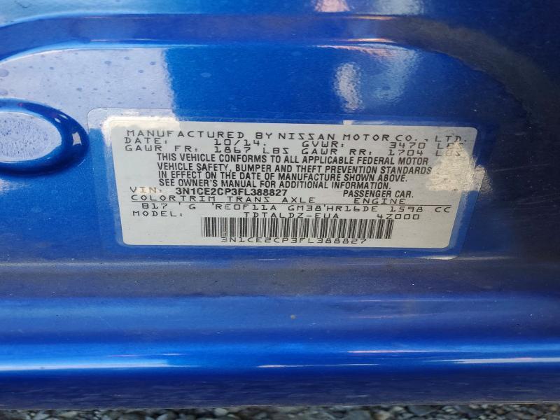 2015 NISSAN VERSA NOTE SV — Фото 13 из 13