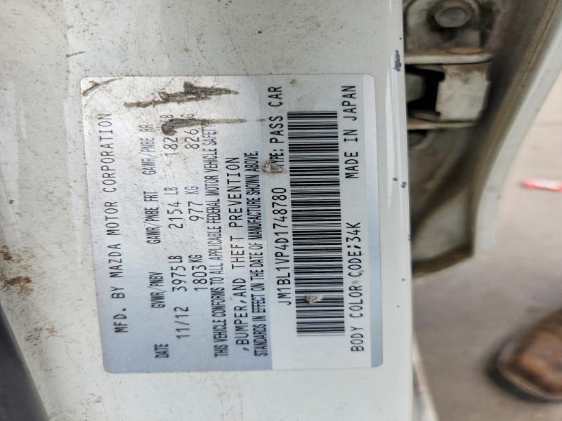 JM1BL1VP4D1748780 2013 MAZDA 3 photo no. 12