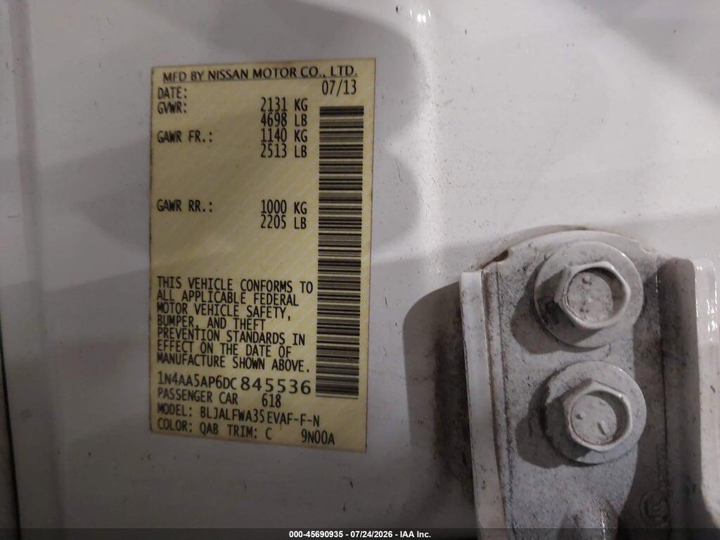 1N4AA5AP6DC845536 2013 NISSAN MAXIMA photo no. 9