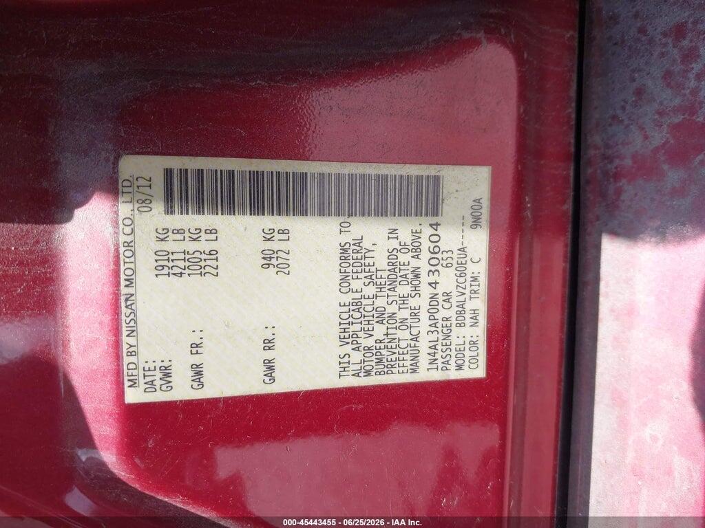 1N4AL3AP0DN430604 2013 NISSAN ALTIMA photo no. 9