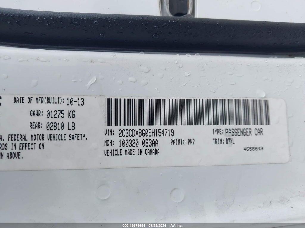 2C3CDXBG0EH154719 2014 DODGE CHARGER photo no. 9