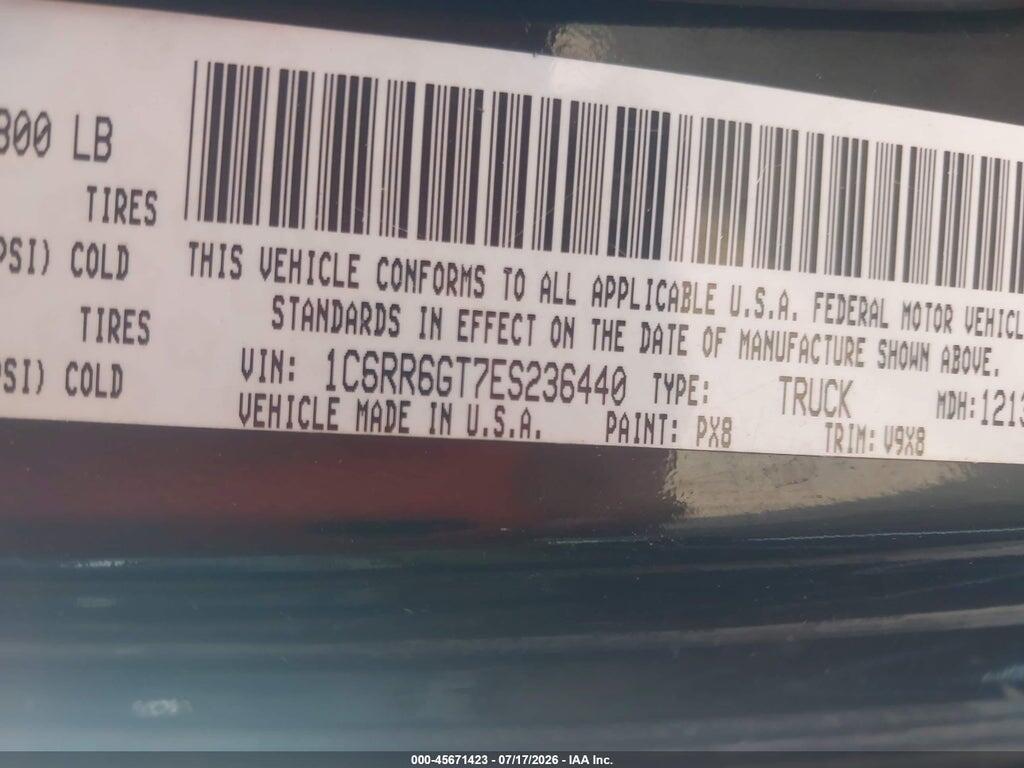 1C6RR6GT7ES236440 2014 RAM 1500 photo no. 9