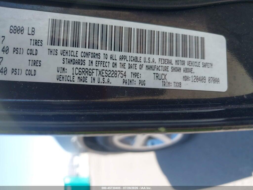 1C6RR6FTXES228754 2014 RAM 1500 photo no. 9