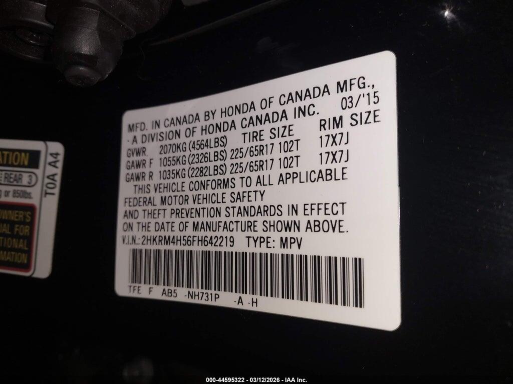2HKRM4H56FH642219 2015 HONDA CR-V photo no. 9