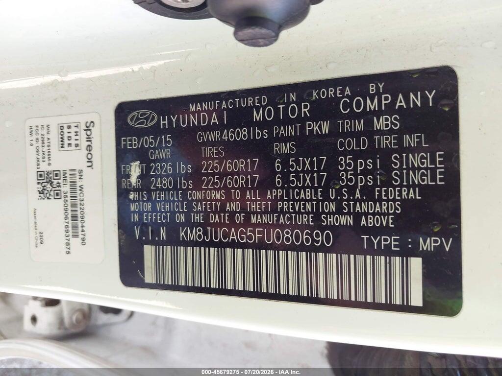 KM8JUCAG5FU080690 2015 HYUNDAI TUCSON photo no. 9
