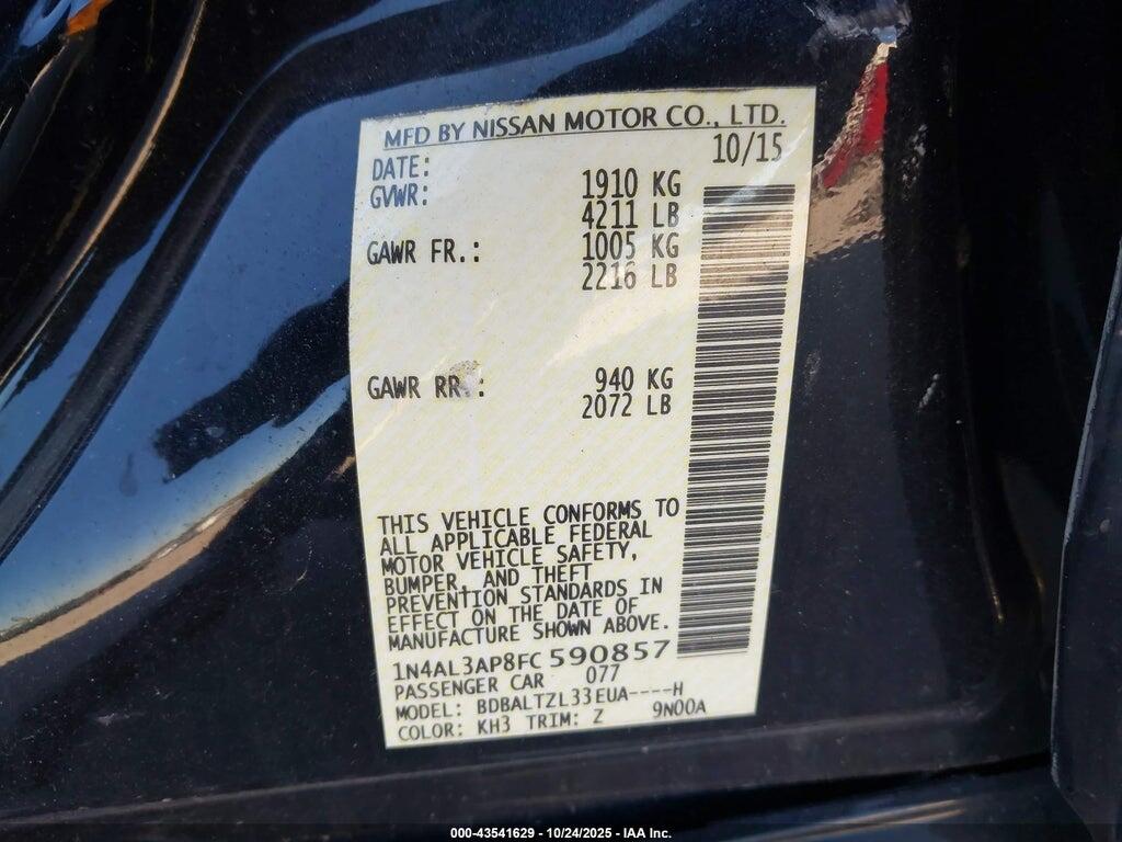 1N4AL3AP8FC590857 2015 NISSAN ALTIMA photo no. 9