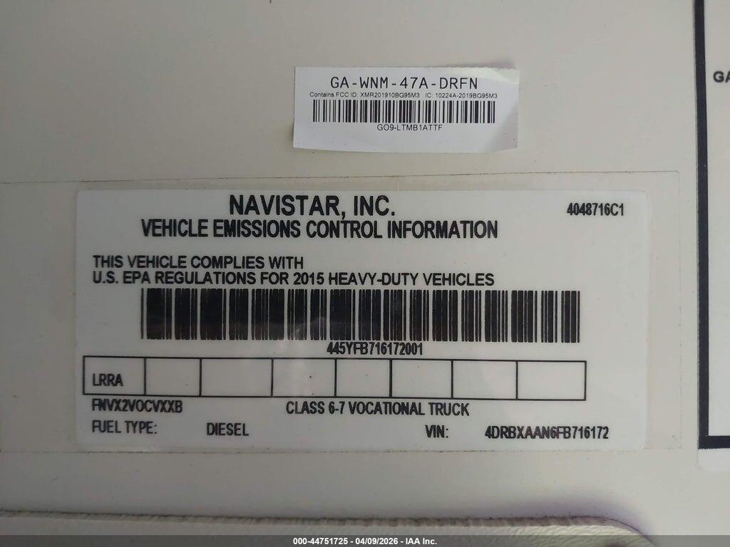 4DRBXAAN6FB716172 2015 IC CORPORATION 3000 photo no. 9