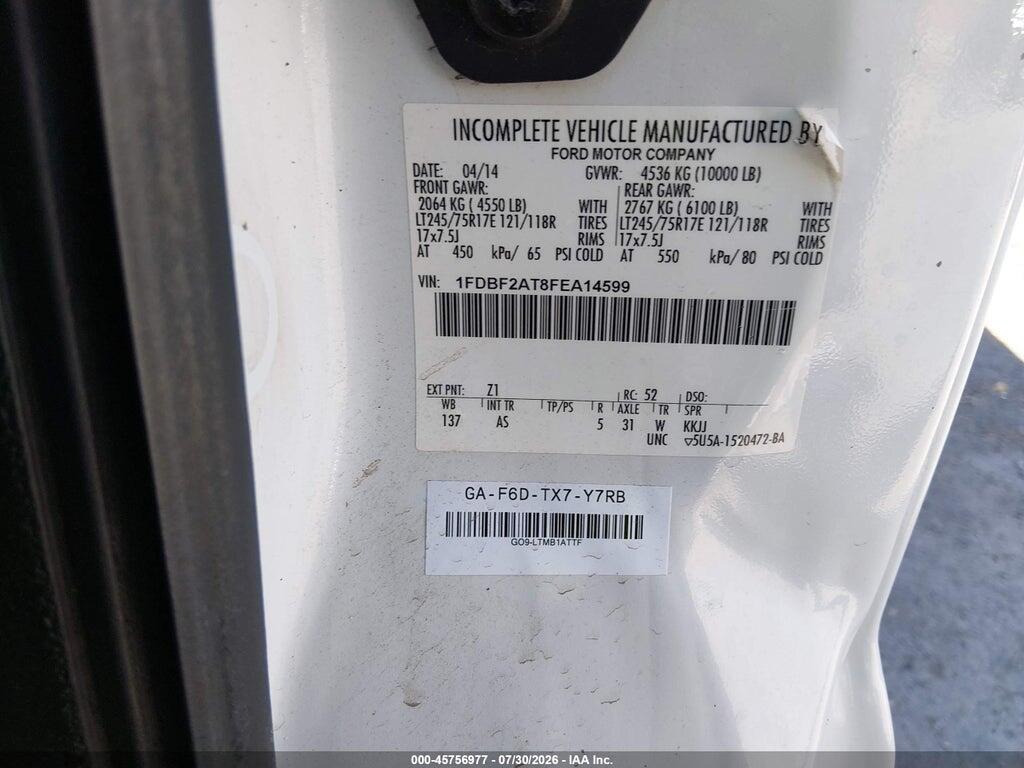 1FDBF2AT8FEA14599 2015 FORD F-250 photo no. 9