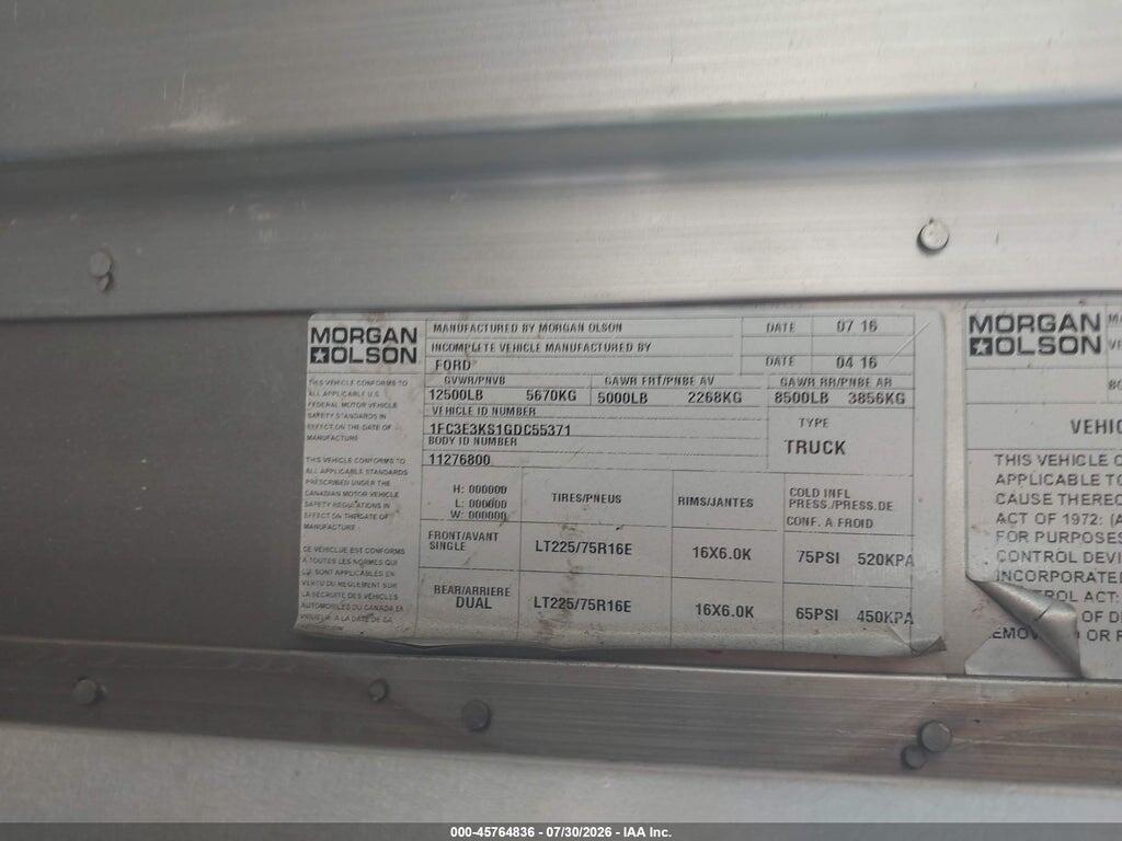 1FC3E3KS1GDC55371 2016 FORD E-350 STRIPPED photo no. 9