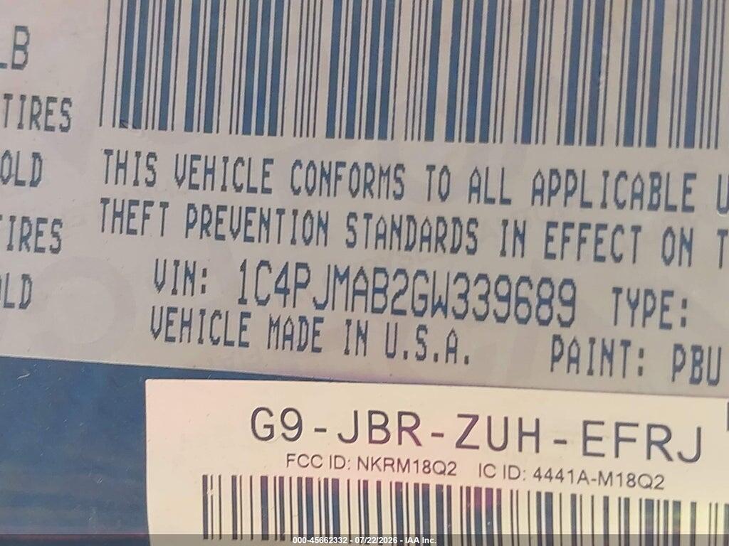 1C4PJMAB2GW339689 2016 JEEP CHEROKEE photo no. 9