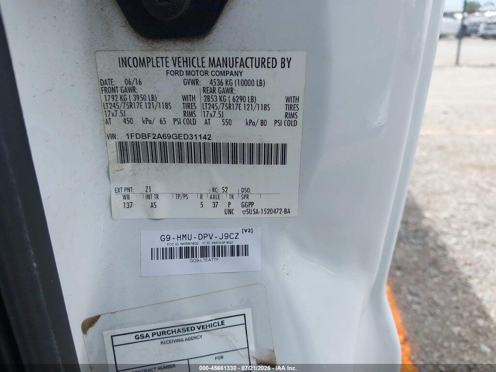 1FDBF2A69GED31142 2016 FORD F-250 photo no. 9