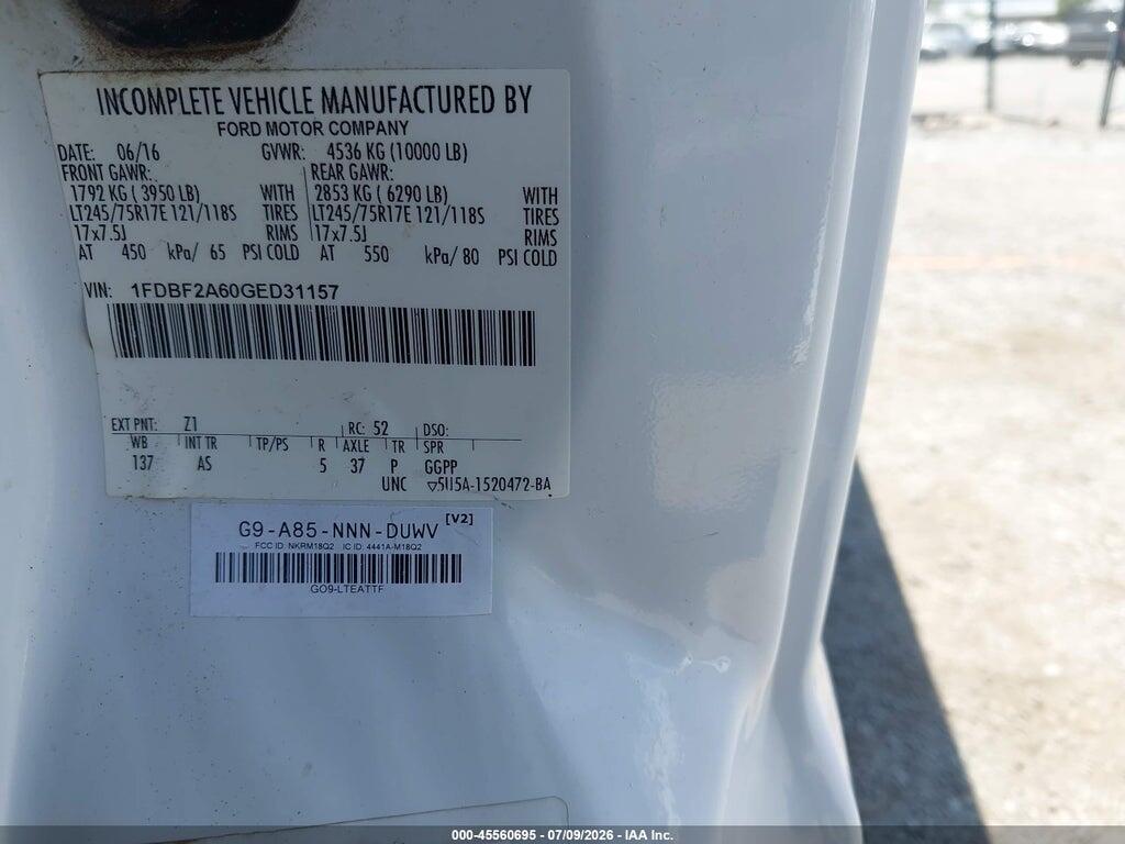 1FDBF2A60GED31157 2016 FORD F-250 photo no. 9