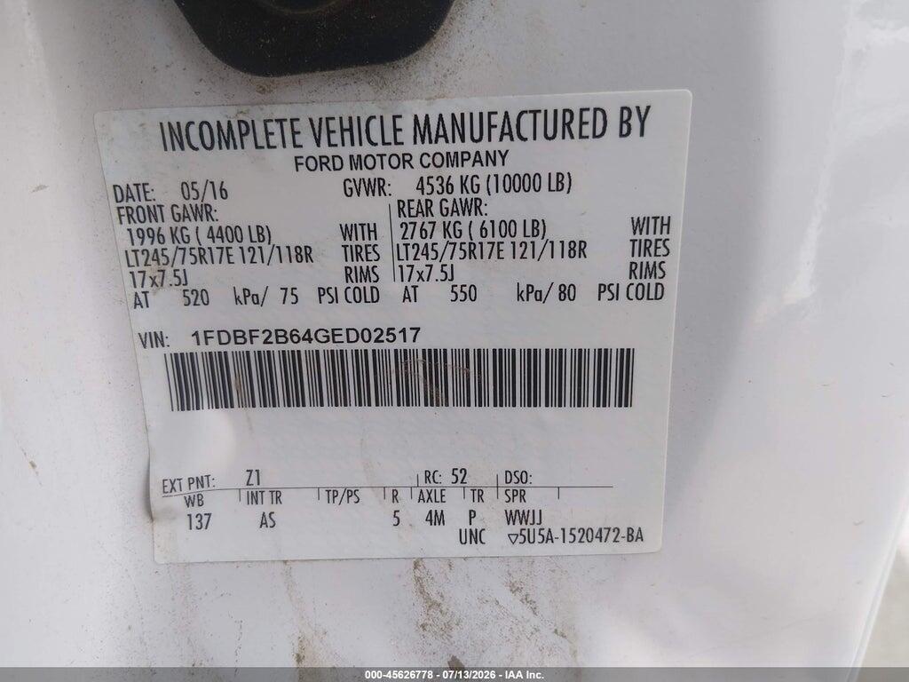 1FDBF2B64GED02517 2016 FORD F-250 photo no. 9