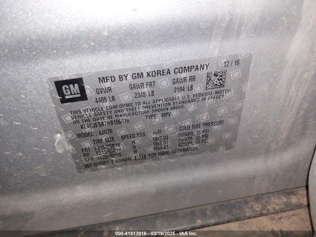KL4CJESB7HB106610 2017 BUICK ENCORE photo no. 9