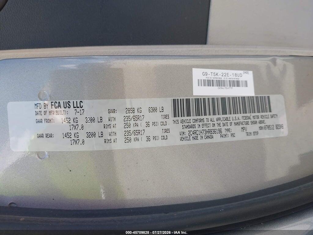 2C4RC1H73HR836196 2017 CHRYSLER PACIFICA HYBRID photo no. 9