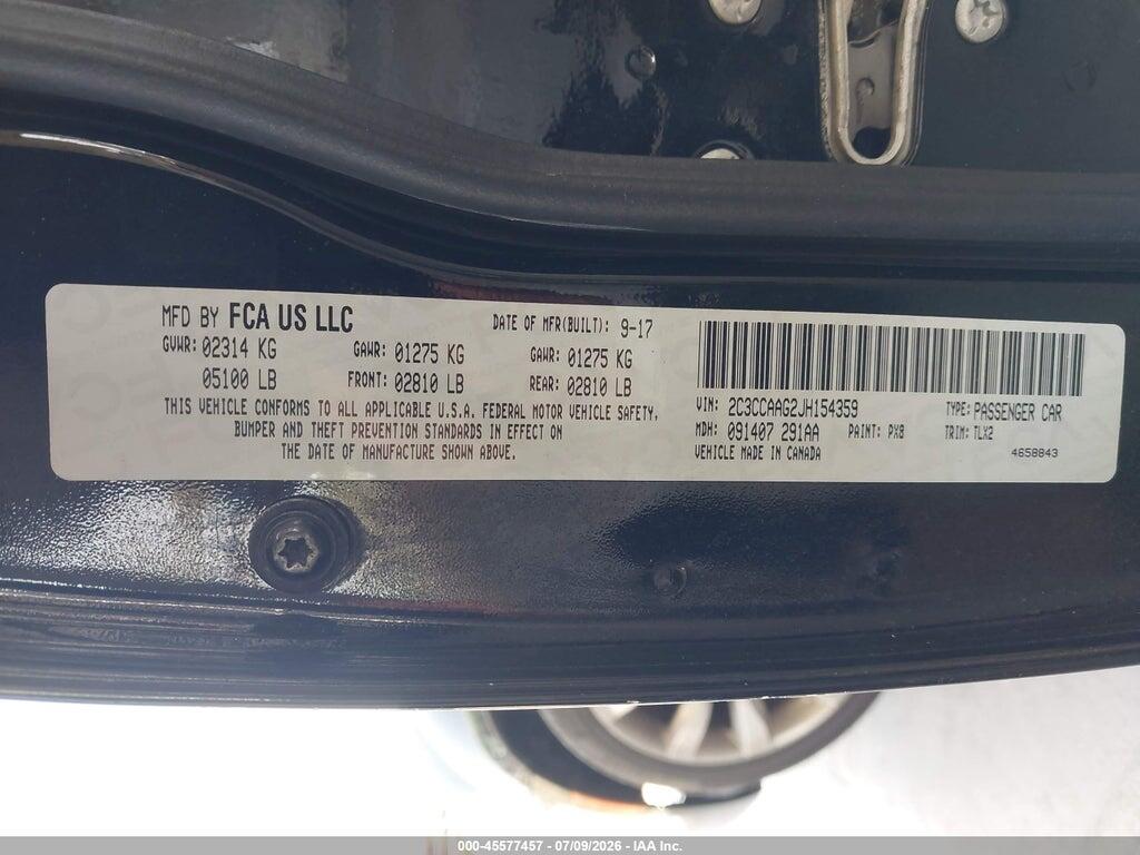 2C3CCAAG2JH154359 2018 CHRYSLER 300 photo no. 9