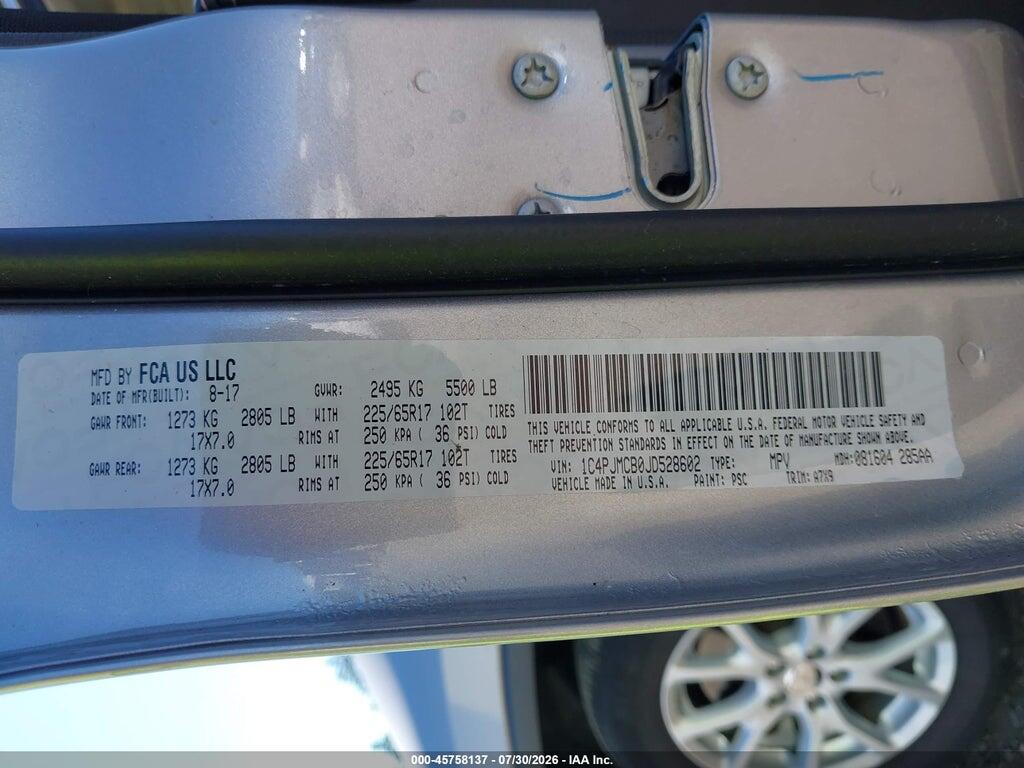 1C4PJMCB0JD528602 2018 JEEP CHEROKEE photo no. 9