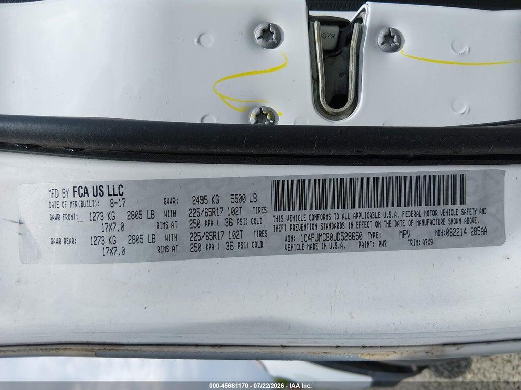 1C4PJMCB0JD528650 2018 JEEP CHEROKEE photo no. 9