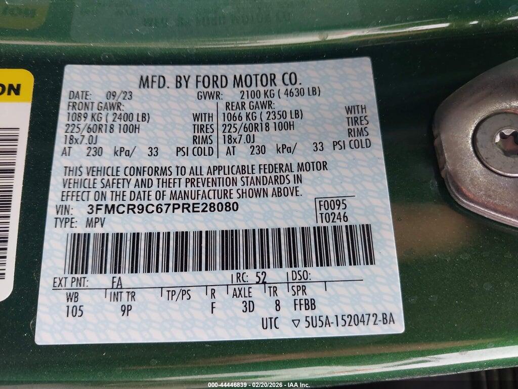 3FMCR9C67PRE28080 2023 FORD BRONCO SPORT photo no. 9