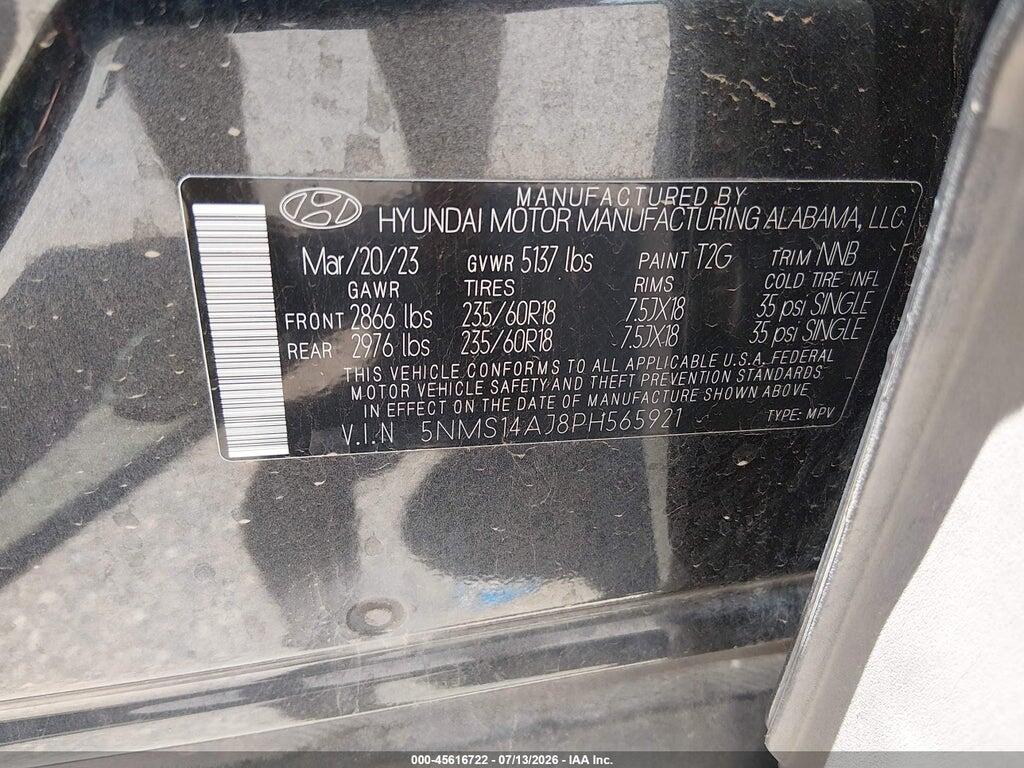 5NMS14AJ8PH565921 2023 HYUNDAI SANTA FE photo no. 9