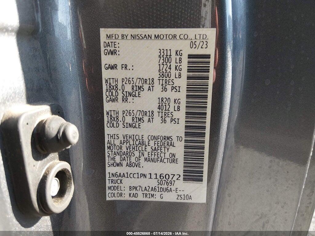 1N6AA1CC1PN116072 2023 NISSAN TITAN photo no. 9