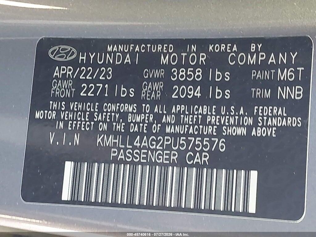 KMHLL4AG2PU575576 2023 HYUNDAI ELANTRA photo no. 9
