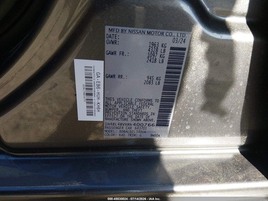 1N4BL4BVXRN400766 2024 NISSAN ALTIMA photo no. 9