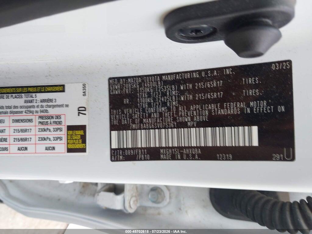 7MUFBABG6SV075361 2025 TOYOTA COROLLA CROSS HYBRID photo no. 7