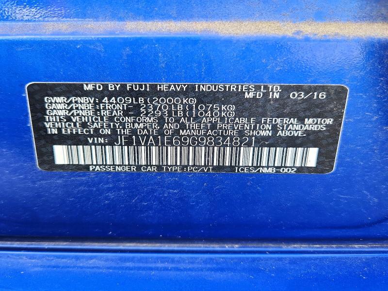 2016 SUBARU WRX PREMIUM — Фото 13 из 13