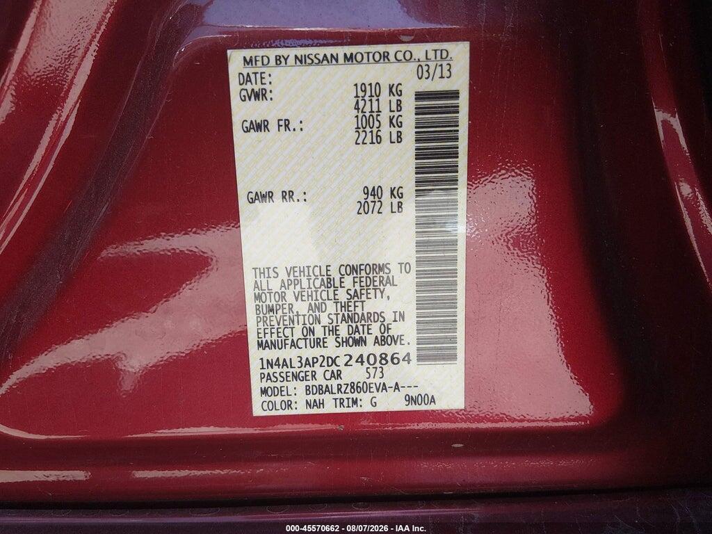 1N4AL3AP2DC240864 2013 NISSAN ALTIMA photo no. 9