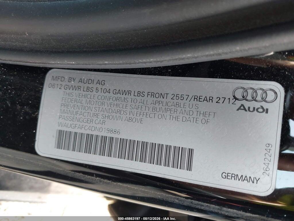 WAUGFAFC4DN019886 2013 AUDI A6 photo no. 9