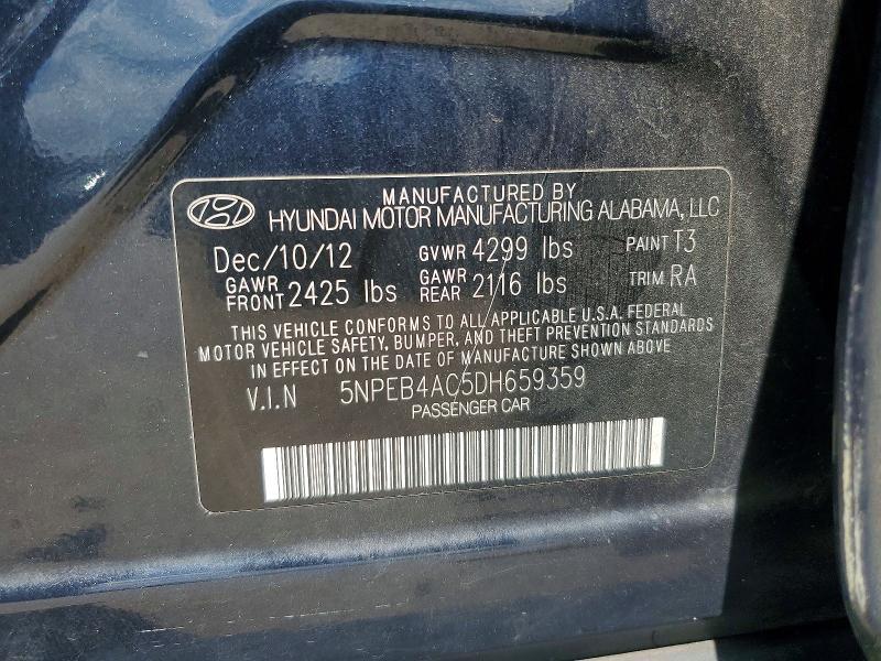 2013 HYUNDAI SONATA GLS — Фото 13 из 13