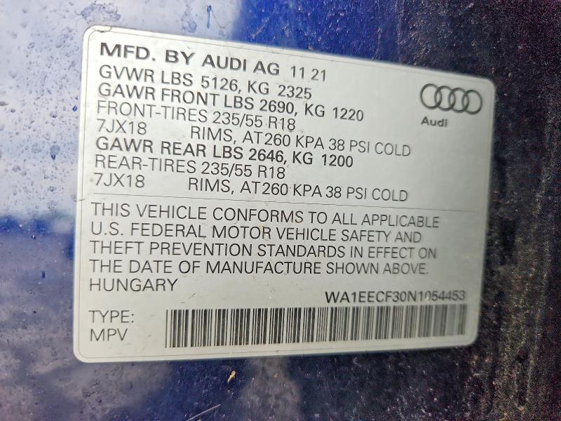 2022 AUDI Q3 PREMIUM PLUS S LINE 45 — Фото 14 из 14