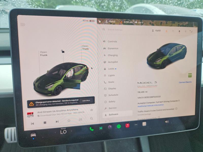 5YJ3E1EC2MF020233 2021 TESLA MODEL 3 photo no. 9
